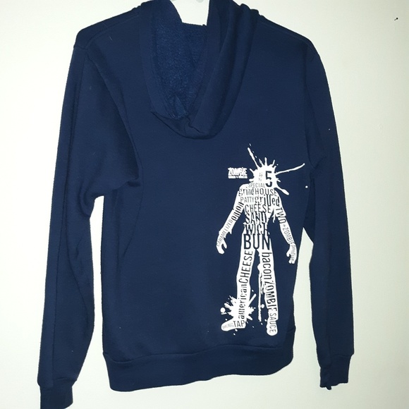 Zombie Burger Small Zip Up Hoodie - Picture 7 of 7
